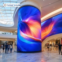 P1.86 P1.875 P2 P3 Flexibles LED-Display P4 Panta lla Panneau Curvada Public itaire Großkreis bildschirm für Spalten im Nachtclub