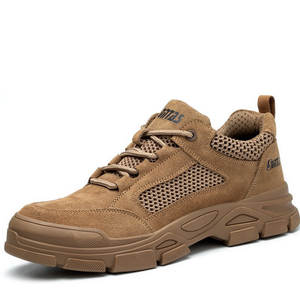007 daim cuir unisexe chaussures <span class=keywords><strong>de</strong></span> sécurité respirant anti-écrasement chaussures plates <span class=keywords><strong>de</strong></span> protection <span class=keywords><strong>pour</strong></span> les chantiers <span class=keywords><strong>de</strong></span> construction orteil en acier - Product Image 1