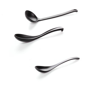 Matte đen dài xử lý súp muỗng hiện đại Nhật Bản Nhà hàng Ramen móc muỗng cho hộ gia đình sử dụng nhà hàng Melamine - Product Image 3