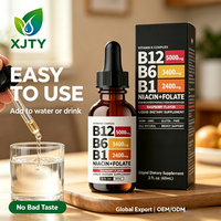 Complément alimentaire liquide tout-en-un à base de plantes, vitamines B12+B6, marque privée OEM, pour l'immunité et le métabolisme énergétique