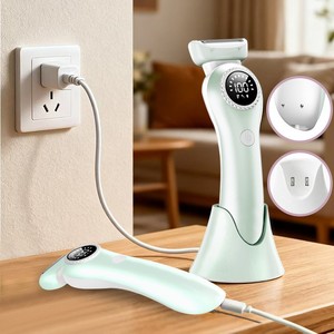 Rasoio Elettrico Senza Fili per Donne, Trimmer Indolore Ricaricabile per Zona Bikini, Depilatore Impermeabile IPX7 per Viso/Ascelle - Product Image 5