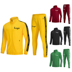 <span class=keywords><strong>2023</strong></span> 2024 otoño 100 traje de entrenamiento de tela de poliéster ropa de fútbol ropa deportiva de media cremallera chaqueta de chándal de fútbol para mujer - Product Image 2