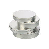 Nouveau design rond bijoux en étain conteneur de bonbons à la menthe emballage de boîte-cadeau en étain gros pots en fer blanc en métal couvercle plat boîte en fer en stock