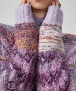 Di alto livello 2025 nuovo maglione da donna a righe morbide e delicate a strisce sfumate da donna - Product Image 5