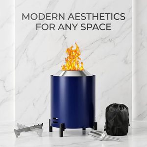 Meilleure Vente : Brasero de Table Rouge Métallique à Double Paroi Sans Fumée de 6,5 Pouces pour Décoration Moderne de Balcon, Jardin, Terrasse – Cheminée <span class=keywords><strong>Portable</strong></span> - Product Image 1