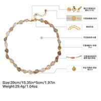 Collier ras du cou bohème en pierres naturelles irrégulières, perles colorées, design de vacances, accessoire plaqué or haut de gamme
