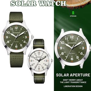 Montre de plongée solaire de luxe écologique de marque supérieure pour hommes, montre-bracelet étanche lumineuse, logo personnalisé, fabricants de montres pour hommes - Product Image 2