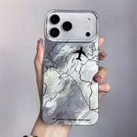 Funda para Teléfono Móvil con Diseño de Mapa de Líneas Aéreas y Patrón Glaciar, Estilo Urbano, para iPhone 11 12 13 14 15 16 17 Pro Max