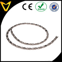 Boîte ronde pour femmes, collier à maillons fins en or, 3mm, 1 pièce