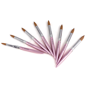 Pinceau à <span class=keywords><strong>ongles</strong></span> en acrylique pur Kolinsky, poignée Rose, stylo de Sable Kolinsky <span class=keywords><strong>pour</strong></span> la peinture en <span class=keywords><strong>Gel</strong></span> <span class=keywords><strong>UV</strong></span>, outil de sculpture <span class=keywords><strong>pour</strong></span> Nail Art 8 #-24 # - Product Image 4