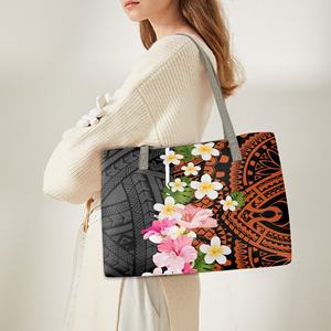 Promosyon özel Hawaiian kabile tasarım polinezya su geçirmez moda lüks PU deri kadın koltukaltı çanta büyük rahat kılıf - Product Image 4