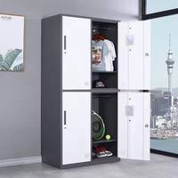 Armoire de Rangement Moderne en Acier Verrouillable à Prix d'Usine, Personnalisable pour Maison, École, Salle de Sport, Hôpital, 4 Portes avec Revêtement Écologique