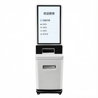 Terminal de distribution de billets en libre-service pour cinéma en zone scénique intérieure de 19 pouces, avec écran tactile vertical, paiement par code QR, machine tout-en-un