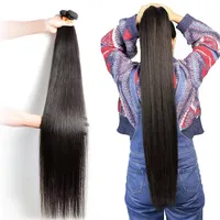 Vente en gros de paquets de cheveux humains vierges de qualité 12a Extensions de vague de corps de couleur naturelle Cuticules de cheveux indiens bruts alignés Double trame