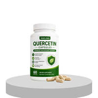 ODM OEM Vente en gros Quercétine certifiée Halal Haute Pureté 500mg Capsules Antioxydant Naturel Soutien Immunitaire et Respiratoire 60/90/120
