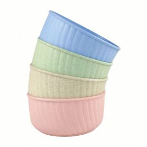 Ensemble de bols à nouilles en paille de blé écologique avec couvercle, best-seller - Product Image 3