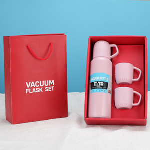 Gift <strong>Box</strong> 3pcs in One Set Portable 304 Stainless Steel Bullet Cup Coffee Mug Gift Set Water Bottle <strong>Double</strong> <strong>Wall</strong> Thermos Cup - Product Image 4