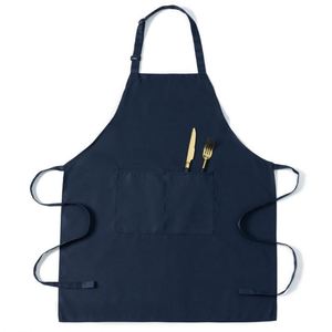Tablier de chef en lin sans manches, style rétro durable, imperméable et anti-taches, personnalisable avec broderie de logo - Product Image 2