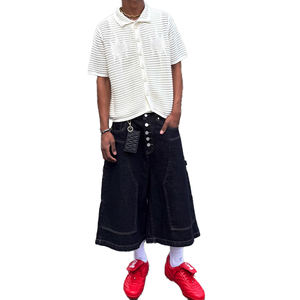 Haute qualité Denim fil à coudre taille moyenne décontracté jean droit <span class=keywords><strong>Paris</strong></span> boucle Original vache lavé outillage bois tanins coupe tissé - Product Image 3