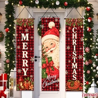 Weihnachtliches Türbanner mit Altem Elch, Dekorative Weihnachts-Türdekoration für Draußen, Frohe Weihnachten Haus- und Gartendekoration, Neujahrsbanner
