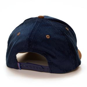 Casquettes en velours côtelé personnalisées pour l'extérieur, 6 panneaux, logo brodé bicolore, casquettes structurées à fermeture à pression - Product Image 3