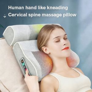 Oreiller de massage 2 en 1 avec 3 niveaux de chaleur, fonction Shiatsu et pétrissage, pour le cou et la nuque, avec thérapie par la jade et l'armoise - Product Image 4