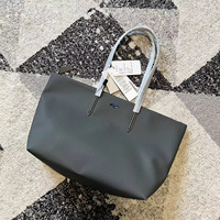 Sac fourre-tout de luxe pour femme, motif crocodile français, grande capacité, fermeture éclair, sac à bandoulière, sac boulette