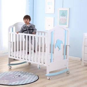 Cuna de Madera Multifuncional 6 en 1 de Alta Calidad Europea Moderna, Cuna Cómoda para Bebés, Muebles para Niños Pequeños, Uso en Hoteles - Product Image 2