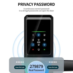 Dễ dàng cài đặt khóa thông minh cho cửa trước kỹ thuật số duy nhất chốt tuya ttlock điều khiển từ xa Vân Tay Bàn Phím Wifi kết nối - Product Image 3