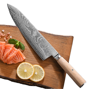Ensemble de couteaux de cuisine Waikin 14Cr Core S35VN en acier Damas à 67 couches, 15 pièces, couteau de chef japonais Kiritsuke Santoku Deba Bread - Product Image 1
