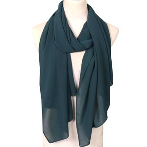 Pañuelo Hijab Musulmán de Algodón Voile de Alta Calidad con Diseño Floral de la Fábrica Textil <span class=keywords><strong>Weiwei</strong></span>, Chal Cuadrado para Mujer, Suave al Tacto - Product Image 3