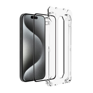 Protecteur d'écran 9H en verre trempé à <span class=keywords><strong>couverture</strong></span> complète pour iPhone 16 Pro avec applicateur facile - Product Image 2