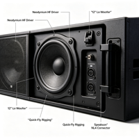 Système audio professionnel de haut-parleurs Line Array actifs et passifs pour églises, mariages, événements en direct et scènes