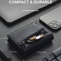 Portefeuille fin unisexe en cuir PU avec blocage RFID, porte-cartes, porte-billets et porte-carte d'identité, avec sangle pour argent, pour hommes et femmes B04