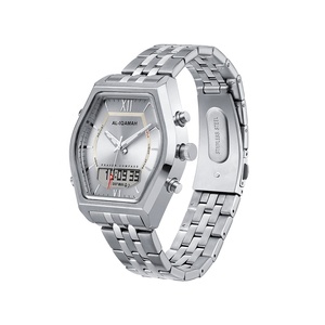 Montre connectée islamique <span class=keywords><strong>de</strong></span> prière Azan avec <span class=keywords><strong>direction</strong></span> Qibla, étanche IP67, boîtier <span class=keywords><strong>en</strong></span> acier, écran TFT, fonctions arabes, alarme heures <span class=keywords><strong>de</strong></span> mosquée - Product Image 1