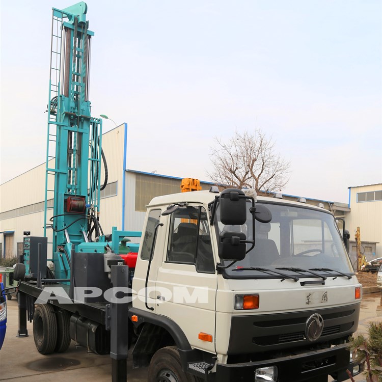 APCOM truck mounted water well drilling rigs 1000m small used pneumatic borehole drilling rig truck machine