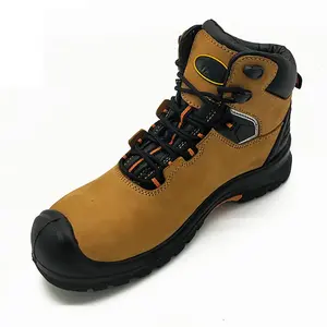 Chaussures de sécurité indestructibles anti-écrasement à bout en acier de haute qualité bottes de travail étanches pour hommes vente en gros