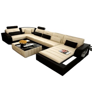 Divano in pelle di lusso moderno Set vendita calda nuovo modello di mobili da soggiorno per uso appartamento - Product Image 1