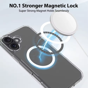 เคสโทรศัพท์ป้องกันลายนิ้วมือแม่เหล็กโปร่งใสสำหรับ iPhone 16 15 14 13 12 Plus Pro Max-ฝาใส - Product Image 6