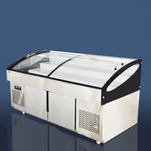 Refroidisseur d'affichage de réfrigération de restaurant commercial Type de porte ouverte Dim Sum Cabinet avec marbre pour affichage de fruits de mer et de gâteaux - Product Image 2