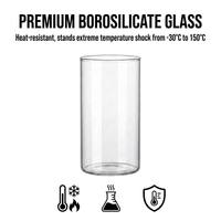 Frascos de Vidrio para Almacenamiento con Tapas de Bambú, Recipientes Herméticos de Borosilicato para Organización de Cocina, 150ml-1500ml