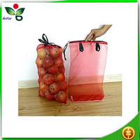 Sacs en PE à cordon de serrage 100 % HDPE, petits sacs en filet, emballage mono pour légumes, impression personnalisée, capacité 1-25 kg, vente en gros