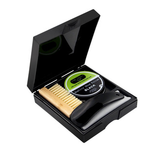 Kit de cirage pour chaussures noir 50 ml avec brosse et éponge pour l'entretien des chaussures en cuir - Product Image 1