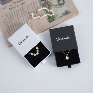 Custom Logo Luxury Paper Cardboard Small Gift Packing <b>Box</b> Earring Necklace Packaging Jewelry Jewel <b>Box</b> Packaging With Insert - Product Image 1