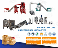 Ligne de production de beurre de cacahuètes entièrement automatique et intégrée, facile à utiliser, machine à fabriquer du beurre de cacahuètes à vendre