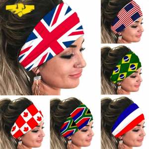 Diadema Deportiva con Bandera Nacional, Elástica y Ancha, para Yoga, Unisex, para Fanáticos, para Animar en Fútbol, Baloncesto y Otros Deportes, Venta al Por Mayor - Product Image 2