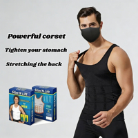Gilet de compression amincissant pour homme, correcteur de posture, contrôle du ventre, soutien du dos, body shaper