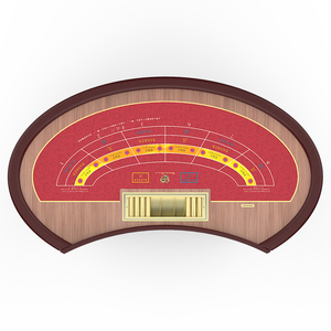 カスタムメイドのアンティーク木製高級プロ仕様オーバル型豪華カジノゲーム用バカラポーカーカードテーブル販売中 - Product Image 2