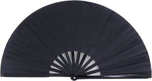 Éventail pliant en plastique de 13 pouces avec logo personnalisé, écologique, art populaire, pour festivals traditionnels, événements, danse, fait main - Product Image 2