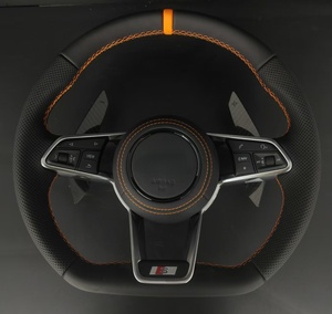 <span class=keywords><strong>Volante</strong></span> Deportivo con Costuras Personalizadas en Naranja para Audi A3 <span class=keywords><strong>A4</strong></span> A5 A6 A7 Q3 Q5 Q7 <span class=keywords><strong>S</strong></span> <span class=keywords><strong>Line</strong></span> - Product Image 1